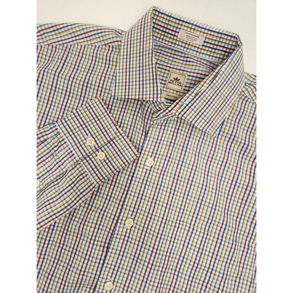 Peter‎ Millar Shirt Men's XL Long Sleeve Multicolor Check Button Up Crown Finish - Picture 1 of 6